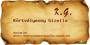 Körtvélyessy Gizella névjegykártya