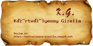 Körtvélyessy Gizella névjegykártya