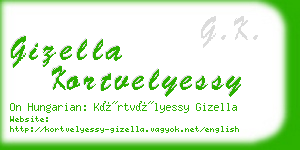 gizella kortvelyessy business card